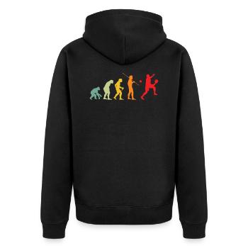 Évolution Padeliste Joueur De Padel - Veste à capuche bio Premium Unisexe - noir - Dos - Nico (187cm)