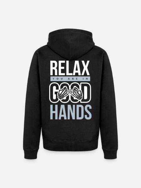 physiotherapy - Unisex Premium Organic Zip Hoodie - black