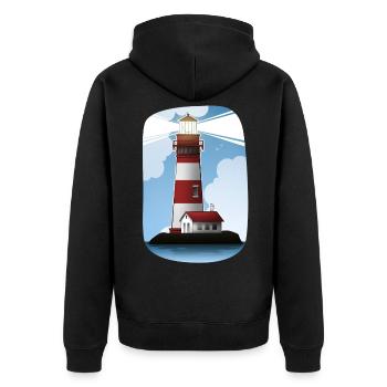 phare - Veste à capuche bio Premium Unisexe - noir - Dos - Nico (187cm)