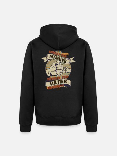 Bester Vater - Unisex Premium Bio Zip Hoodie - Schwarz