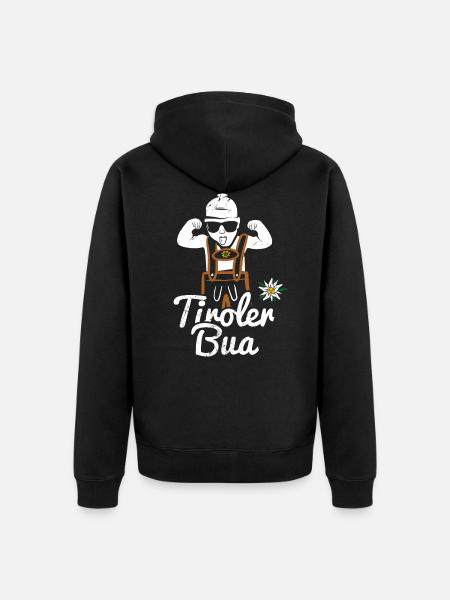Tiroler Bua med lederhosen Lausbua fra Tyrol kostume - Premium økologisk unisex-hættejakke - sort