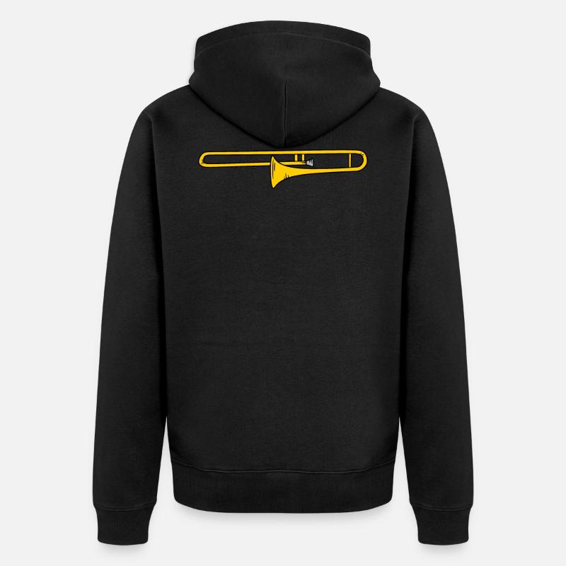 Posaune - Unisex Premium Bio Zip Hoodie - Schwarz