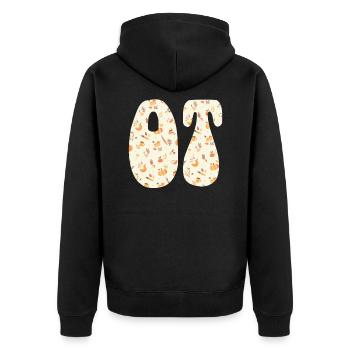 OT Fall Autumn Ergothérapeute - Veste à capuche bio Premium Unisexe - noir - Dos - Nico (187cm)