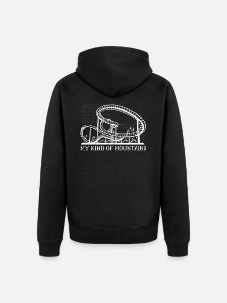 Parc d'attractions Roller Coaster - Veste à capuche bio Premium Unisexe - noir