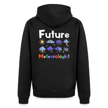 Météorologie Prévision météorologique étonnante - Veste à capuche bio Premium Unisexe - noir - Dos - Nico (187cm)