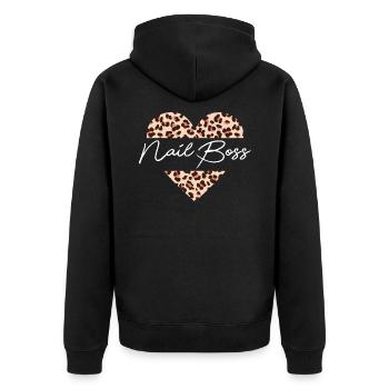 Nail Boss Nail Artist Cosmétologue Manicuriste - Veste à capuche bio Premium Unisexe - noir - Dos - Nico (187cm)