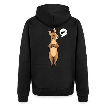 Water ree funny animals - Unisex Premium Organic Zip Hoodie - black - Back - Nico (187cm)