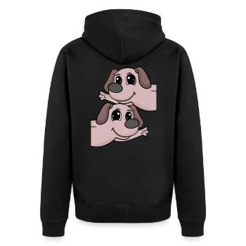 Chiens chiens - Veste à capuche bio Premium Unisexe - noir - Dos - Nico (187cm)
