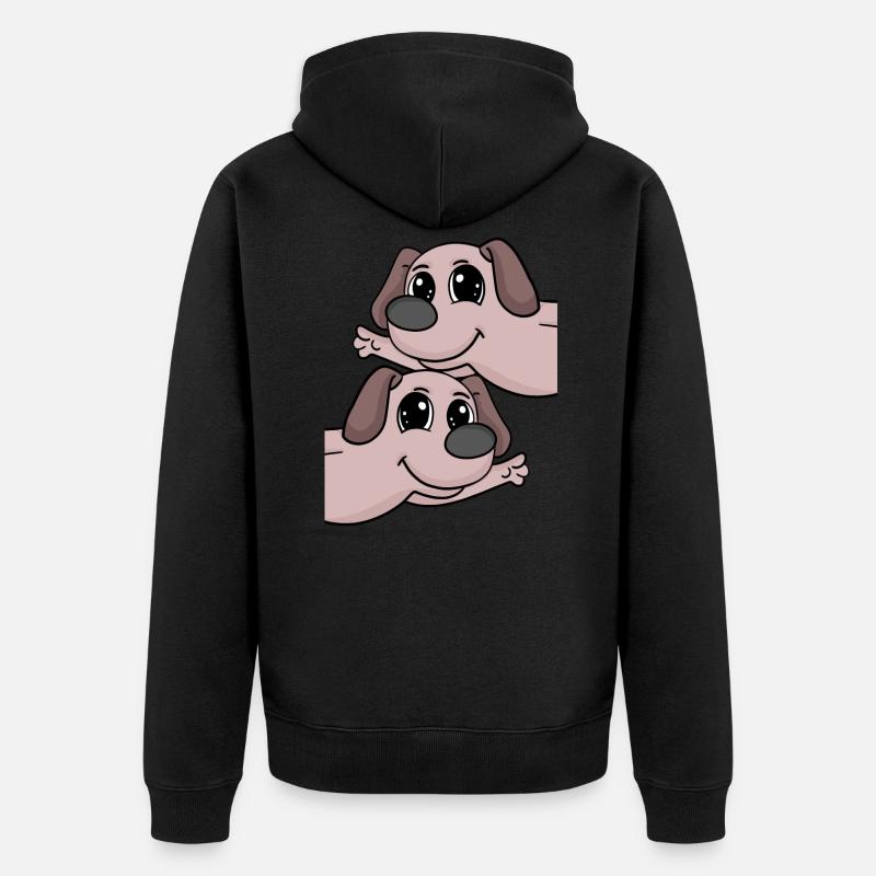 Chiens chiens - Veste à capuche bio Premium Unisexe - noir