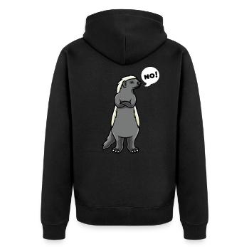 Miel Blaireau Ratel Mustelidae - Veste à capuche bio Premium Unisexe - noir - Dos - Nico (187cm)
