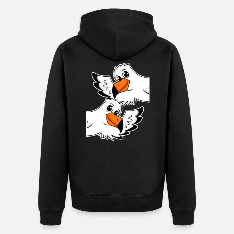 Mouettes Mouettes - Veste à capuche bio Premium Unisexe - noir