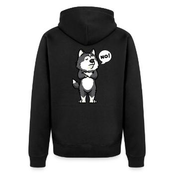 Pomsky Chien Chien Amoureux des chiens - Veste à capuche bio Premium Unisexe - noir - Dos - Nico (187cm)