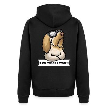 Têtu Spinone Italiano Chien Italien - Veste à capuche bio Premium Unisexe - noir - Dos - Nico (187cm)