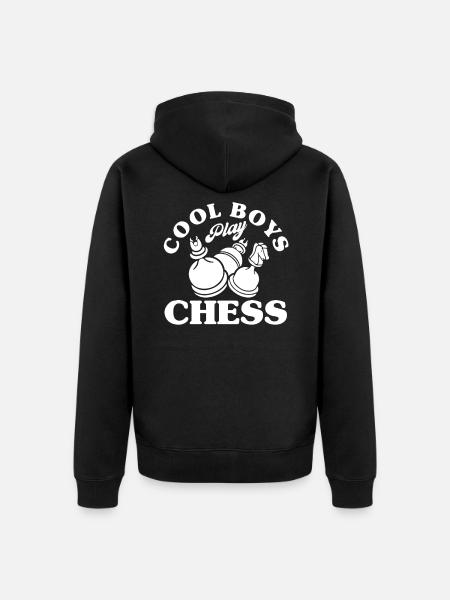 Joueur d’échecs Cadeau Club d’échecs Échecs - Veste à capuche bio Premium Unisexe - noir
