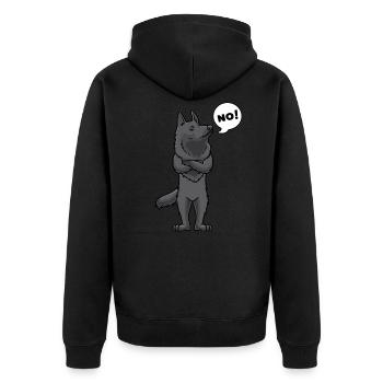 Groenendael Chien Berger Belge Têtu - Veste à capuche bio Premium Unisexe - noir - Dos - Nico (187cm)