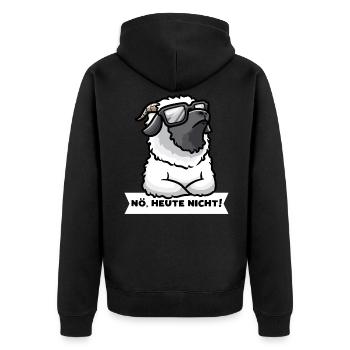 Sturen Walliser Schwarznasenschaf Schafe - Unisex Premium Bio Zip Hoodie - Schwarz - Hinten - Nico (187cm)