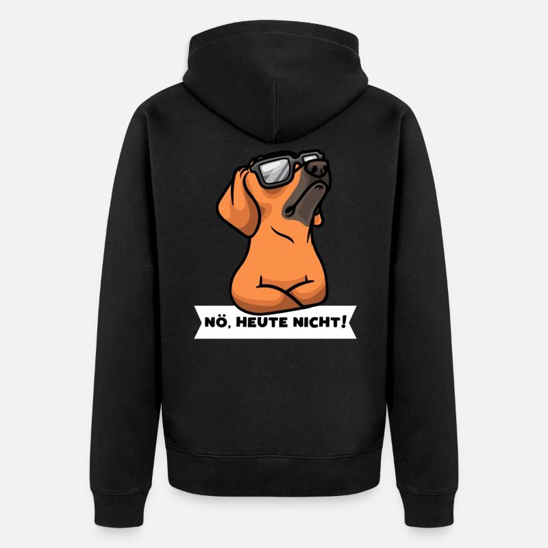 Rhodesian Ridgeback Hund - Unisex Premium Bio Zip Hoodie - Schwarz