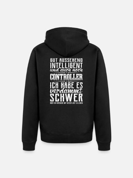Controlling Gutaussehend Rechnungswesen Controller - Unisex Premium Bio Zip Hoodie - Schwarz