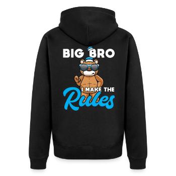 Big Brother Frère aîné Frère aîné - Veste à capuche bio Premium Unisexe - noir - Dos - Nico (187cm)