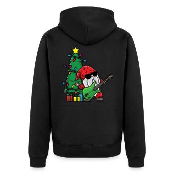 Guitare Gnome Christmas Tree Noël Guitariste - Veste à capuche bio Premium Unisexe - noir - Dos - Nico (187cm)