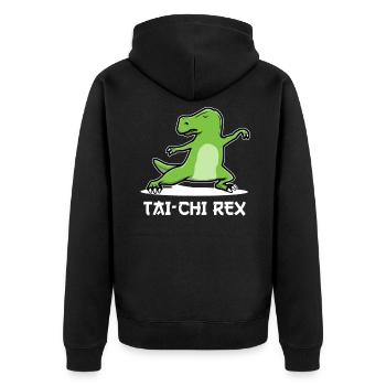 T-Rex Tai Chi Shadow Boxer Shadow Boxing - Veste à capuche bio Premium Unisexe - noir - Dos - Nico (187cm)
