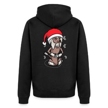 Noël Chinois Crested Dog Gamer Chinois - Veste à capuche bio Premium Unisexe - noir - Dos - Nico (187cm)