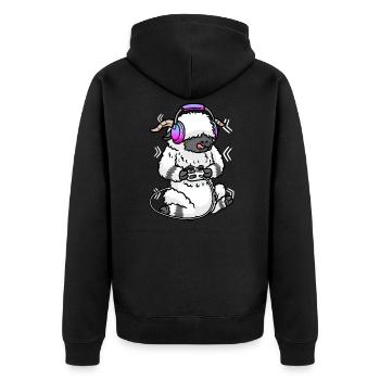 Valais Black-nosed Sheep Video Game Gaming Gamer - Unisex Premium Organic Zip Hoodie - black - Back - Nico (187cm)