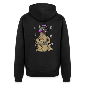 Hollandse Herdershond Chien Gamer Néerlandais - Veste à capuche bio Premium Unisexe - noir - Dos - Nico (187cm)