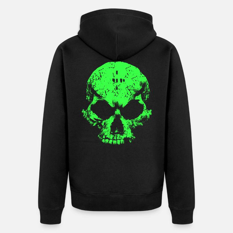 Crâne acide - Veste à capuche bio Premium Unisexe - noir