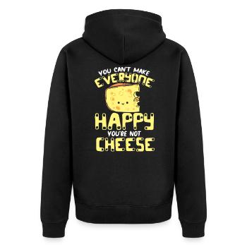 Fromage disant cadeau, amateur de fromage, amateur de fromage, fromage - Veste à capuche bio Premium Unisexe - noir - Dos - Nico (187cm)