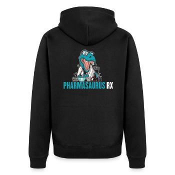 Apotheker Geschenk, Apotheke Pharmazie, Apotheker - Unisex Premium Bio Zip Hoodie - Schwarz - Hinten - Nico (187cm)