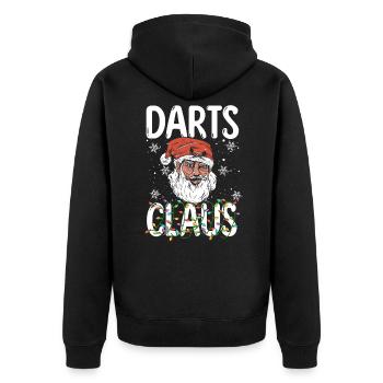 Fléchettes et Noël I Mon Père Noël - Veste à capuche bio Premium Unisexe - noir - Dos - Nico (187cm)