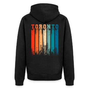 Toronto Vintage Canada - Veste à capuche bio Premium Unisexe - noir - Dos - Nico (187cm)