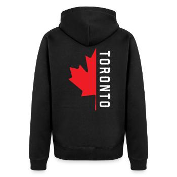 Trèfle de Toronto Canada - Veste à capuche bio Premium Unisexe - noir - Dos - Nico (187cm)