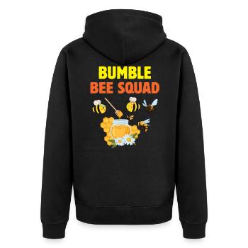Bees Quote Bumble Bee Squad - Veste à capuche bio Premium Unisexe - noir - Dos - Nico (187cm)