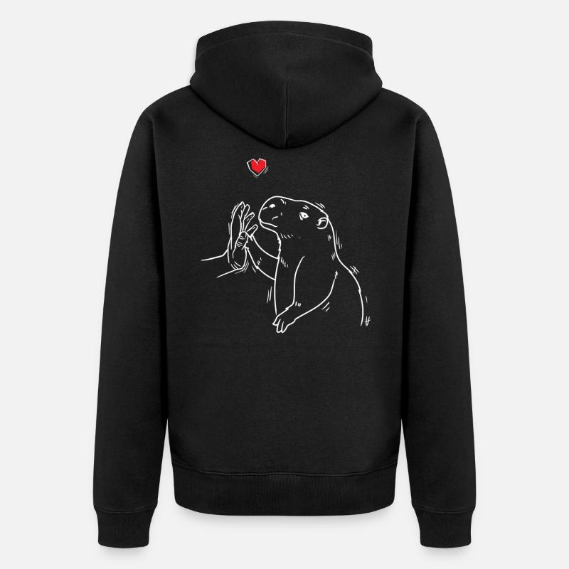 Capybara capybara rongeur - Veste à capuche bio Premium Unisexe - noir