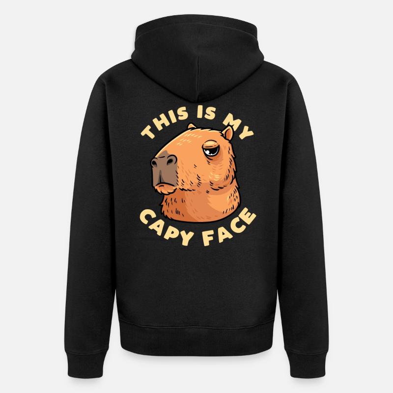 Capybara capybara rongeur - Veste à capuche bio Premium Unisexe - noir