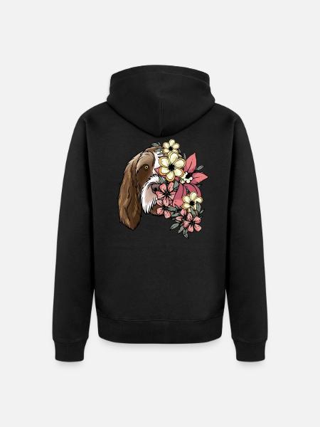 Spinone Italiano Dogs - Unisex Premium Organic Zip Hoodie - black