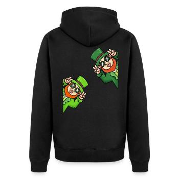 St. Patrick’s Day Leprechaun Boys - Veste à capuche bio Premium Unisexe - noir - Dos - Nico (187cm)