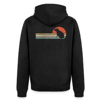 Capybara animal capybara rodent - Unisex Premium Organic Zip Hoodie - black - Back - Nico (187cm)