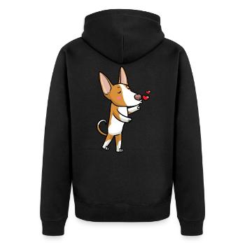 Podenco Ibicenco Chien - Veste à capuche bio Premium Unisexe - noir - Dos - Nico (187cm)
