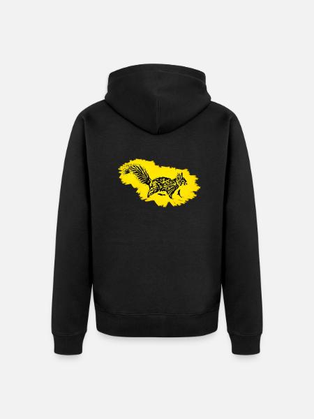 Squirrel - Unisex Premium Organic Zip Hoodie - black