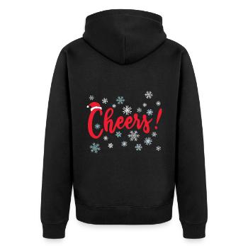 À votre santé! Joyeux Noël Cheer Santa Hat - Veste à capuche bio Premium Unisexe - noir - Dos - Nico (187cm)