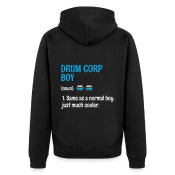 Drum Corps Marching Band Drum Corp Boy Music Percu - Veste à capuche bio Premium Unisexe - noir - Dos - Nico (187cm)