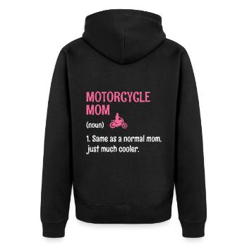 Maman de moto identique à une maman normale, juste beaucoup cool - Veste à capuche bio Premium Unisexe - noir - Dos - Nico (187cm)