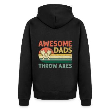 Awesome Dads Throw Axes Hache Throwing Hachette - Veste à capuche bio Premium Unisexe - noir - Dos - Nico (187cm)