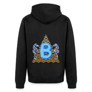 hippocampe e 262 b - Veste à capuche bio Premium Unisexe - noir - Dos - Nico (187cm)