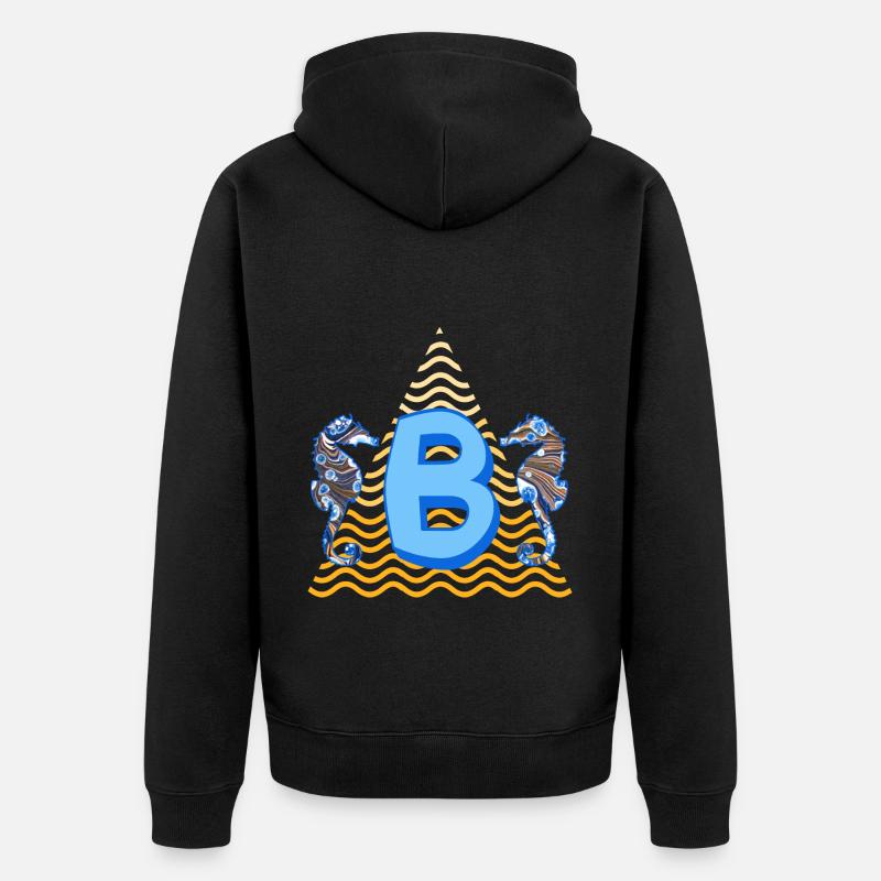 hippocampe e 262 b - Veste à capuche bio Premium Unisexe - noir