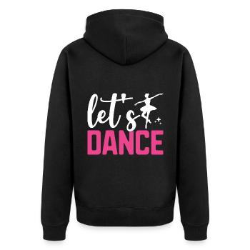 Let's Dance For Dancing Dancer Choreography - Unisex Premium Organic Zip Hoodie - black - Back - Nico (187cm)