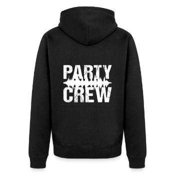 Party Crew Music Party - Unisex Premium Organic Zip Hoodie - black - Back - Nico (187cm)
